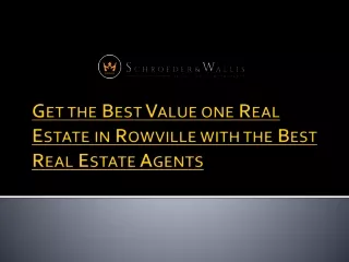 Real Estate in Rowville