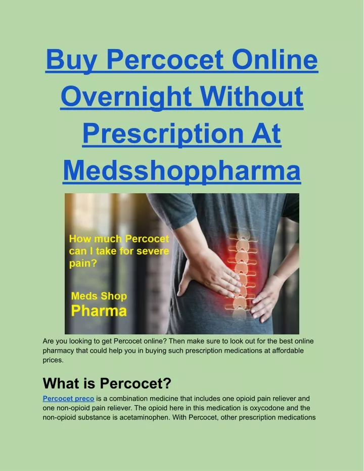 buy percocet online overnight without