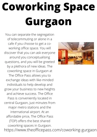 Coworking Space Gurgaon