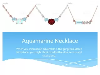 Buy Aquamarine Necklace Online For Women | Chordia Jewels