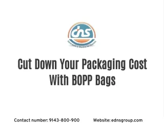Cut Down Your Packaging Cost With BOPP Bags