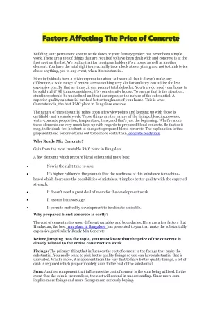 factors factors affecting affecting the