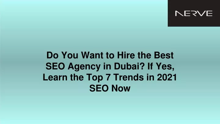 do you want to hire the best seo agency in dubai