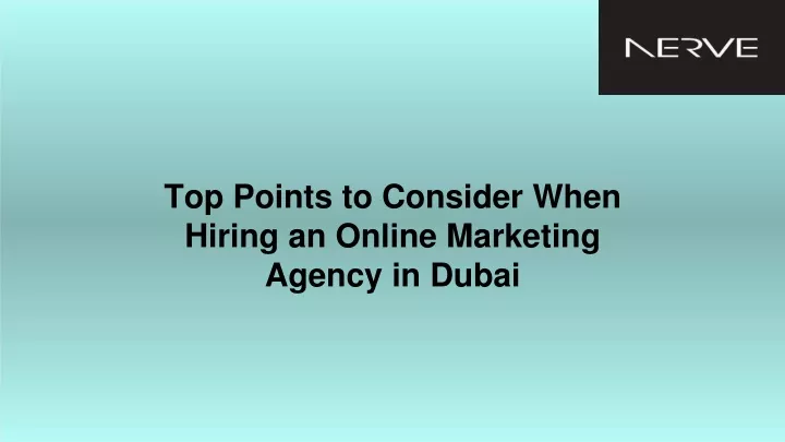 top points to consider when hiring an online