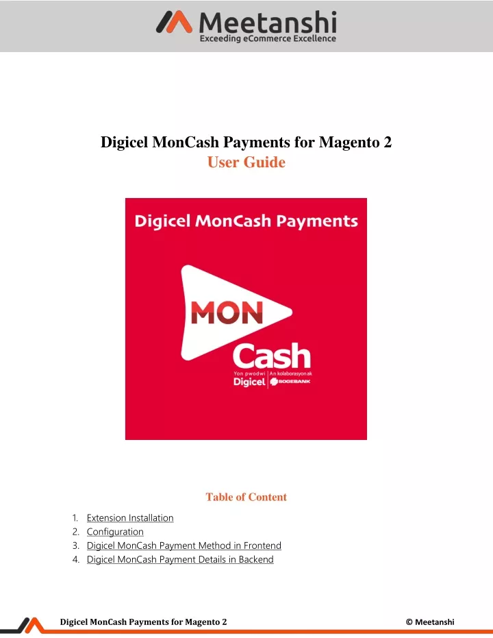 digicel moncash payments for magento 2 user guide