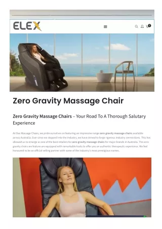 Zero Gravity Massage Chair