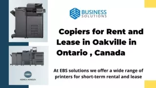 Copiers for Rent and Lease in Oakville in Ontario , Canada