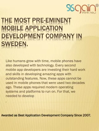 the most pre eminent mobile application