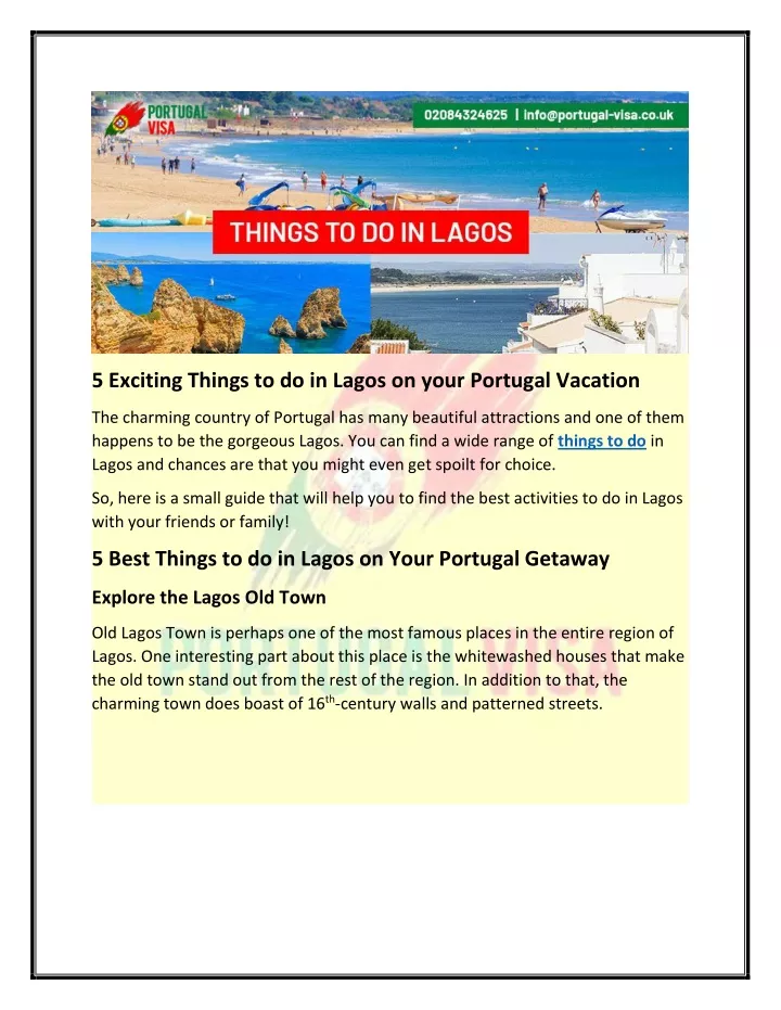 5 exciting things to do in lagos on your portugal