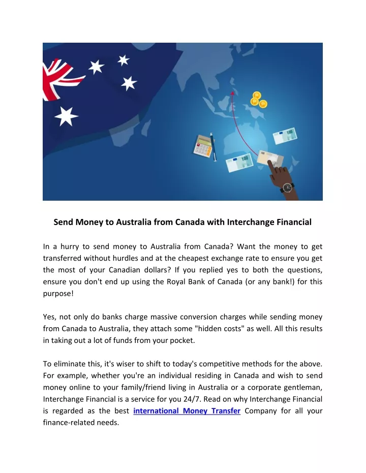 send money to australia from canada with