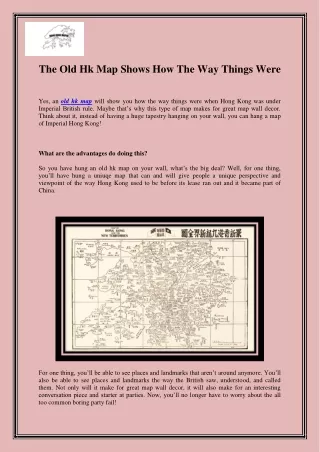 the old hk map shows how the way things were