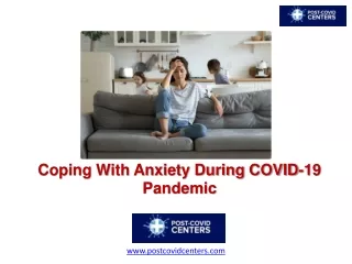 coping with anxiety during covid 19 pandemic