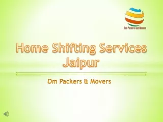 Home Shifting services in Jaipur