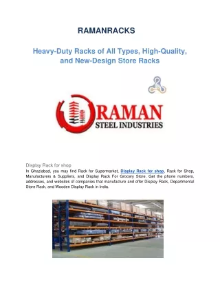 Heavy-Duty Racks of All Types, High-Quality, and New-Design Store Racks