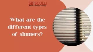 What are the different types of shutters Presentation