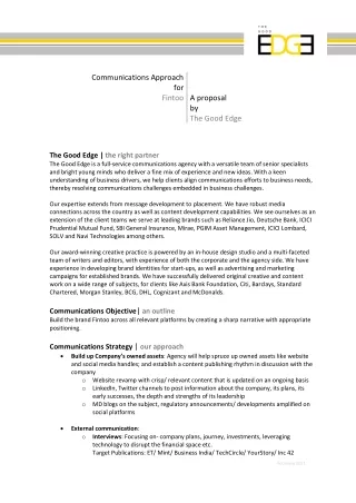 communications approach