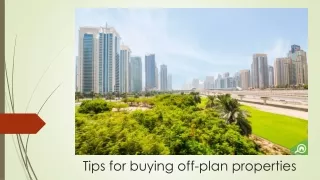 Tips for buying off-plan properties