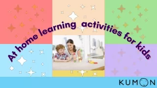 At home learning activities for kids