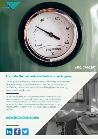Accurate Thermometer Calibration in Los Angeles