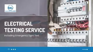 electrical testing service including emergency