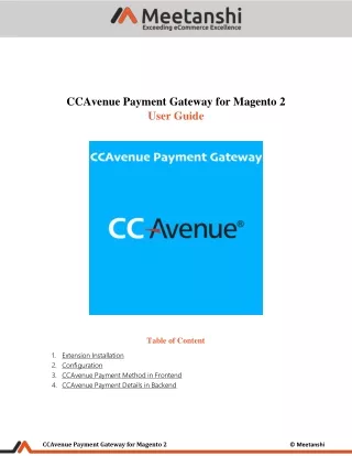 ccavenue payment gateway for magento 2 user guide