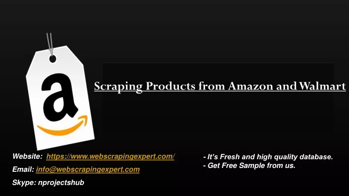 scraping products from amazon and walmart