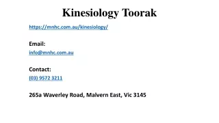kinesiology toorak