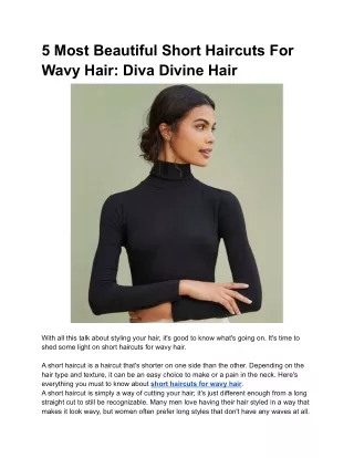 5 Most Beautiful Short Haircuts For Wavy Hair_ Diva Divine Hair
