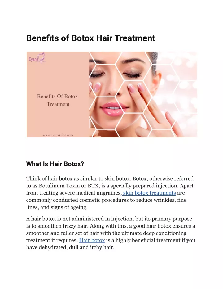 benefits of botox hair treatment