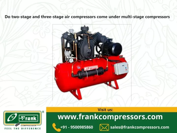 do two stage and three stage air compressors come