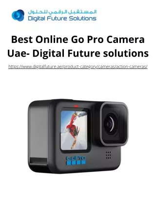 Best Online Go Pro Camera Uae- Digital Future solutions