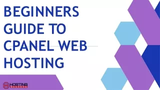 Beginners Guide to Cpanel Web Hosting