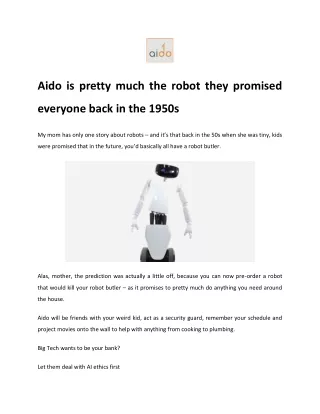 aido is pretty much the robot they promised