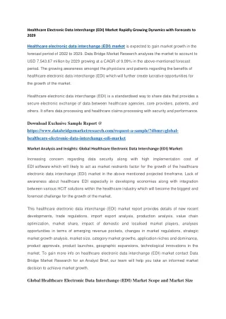 healthcare electronic data interchange edi market