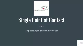 single point of contact