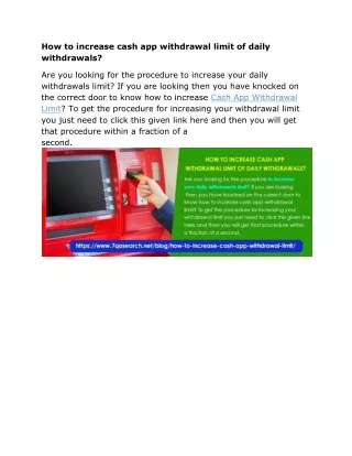 how to increase cash app withdrawal limit