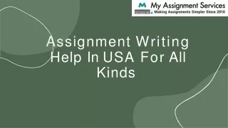 assignment writing help in usa for all kinds