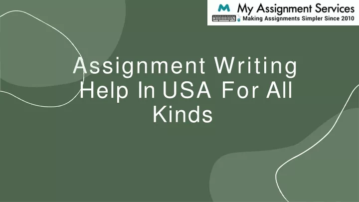 assignment writing help in usa for all kinds