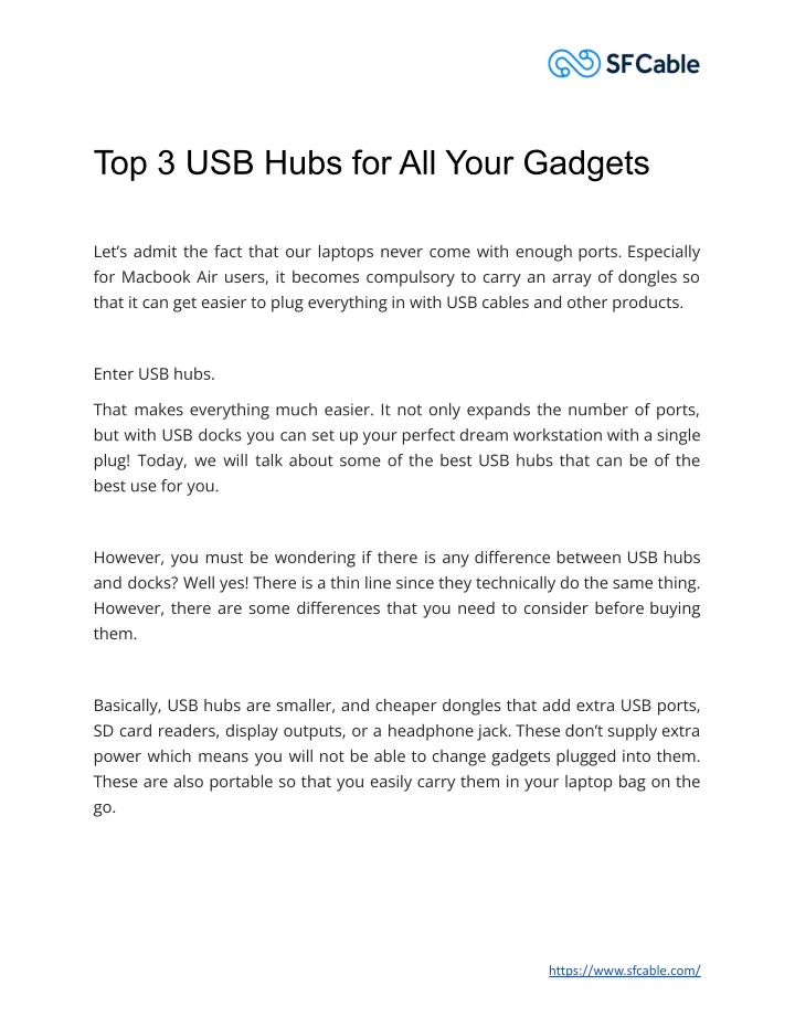 top 3 usb hubs for all your gadgets