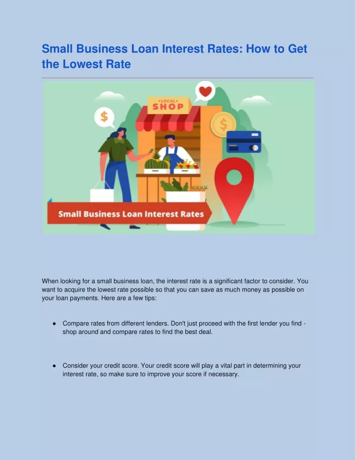 small business loan interest rates