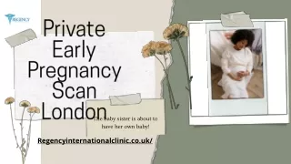 Private Early Pregnancy Scan - Regency International Clinic