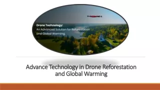 Advance Technology in Drone Reforestation