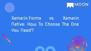 xamarin forms native how to choose