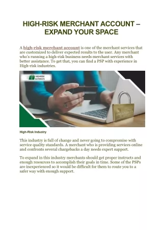 high risk merchant account expand your space