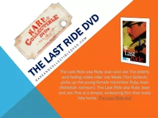 The Last Ride DVD