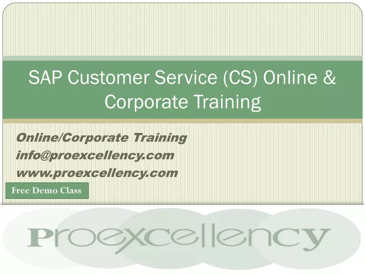 sap customer service cs online corporate training