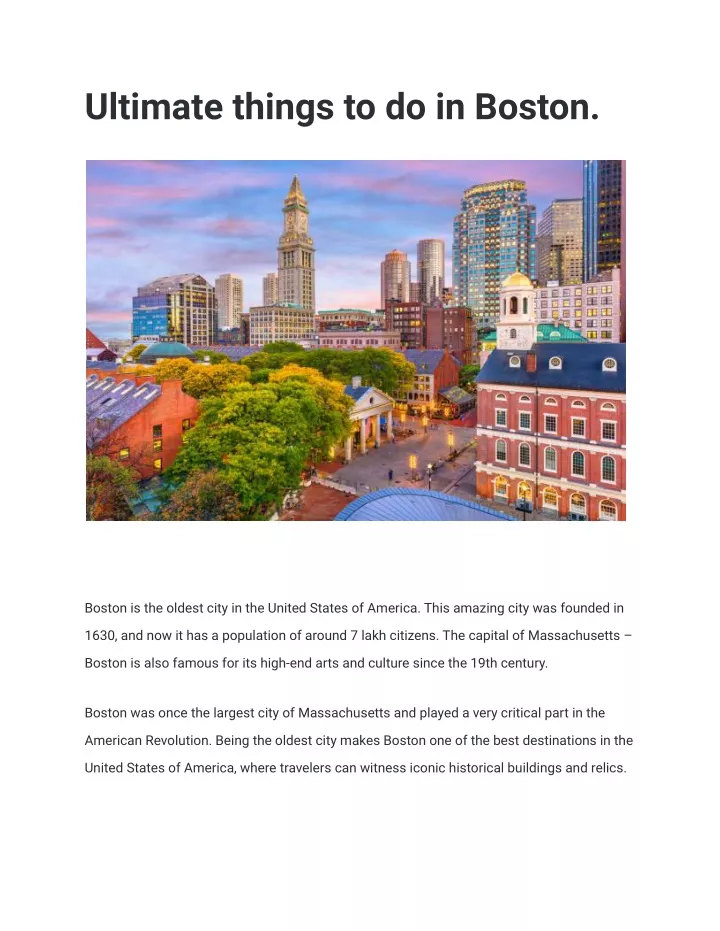 ultimate things to do in boston