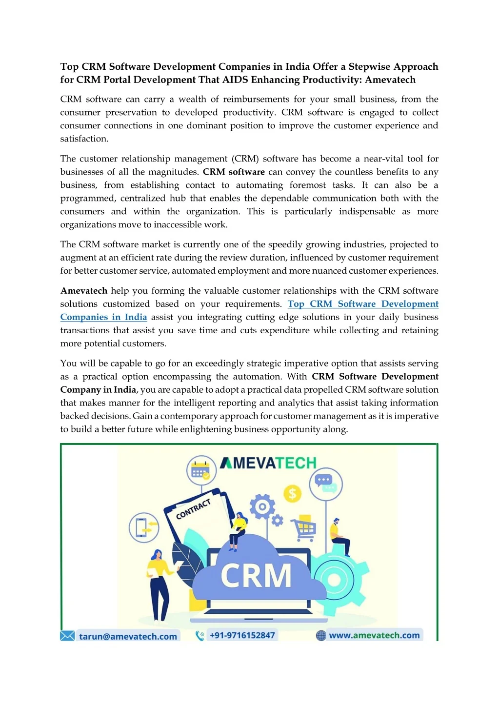 PPT - CRM Software Development Company in India: Amevatech PowerPoint ...