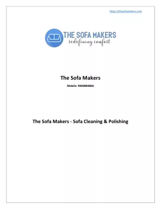 The Sofa Makers - Sofa Cleaning & Polishing