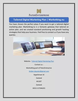 Tailored Digital Marketing Plan Marketking.nu